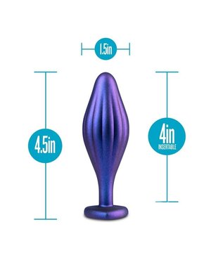 BLUSH NOVELTIES ANAL ADVENTURES MATRIX WAVY BLING PLUG SAPPHIRE