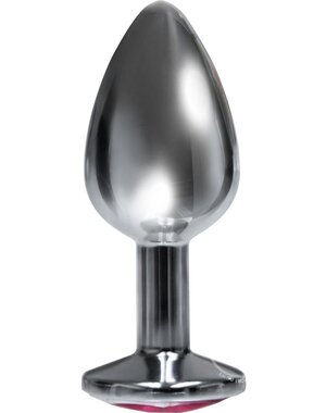 THE 9'S SILVER STARTER BEJEWELED STAINLESS STEEL PLUG PINK