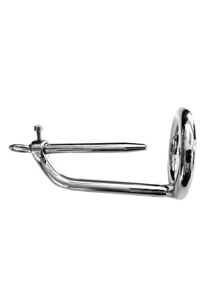 ROUGE ROUGE CHASTITY COCK RING AND URETHRAL PROBE STAINLESS STEEL
