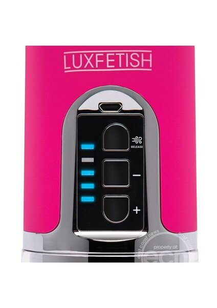 LUX FETISH LUX FETISH RECH 4 FUNCTION AUTO PUSSY PUMP WITH CLIT STIMULATOR PINK