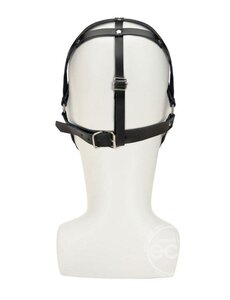 ME YOU US ME YOU US WEB PU LEATHER BONDAGE HOOD BLACK