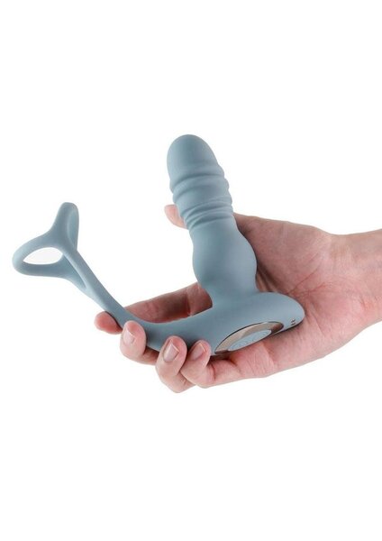 Renegade RENEGADE THE HANDYMAN COCK RING & PROSTATE MASSAGER GRAY