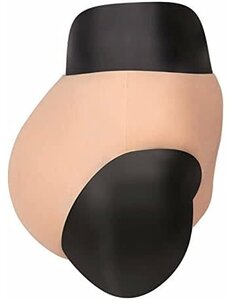  YUEWEN SILICONE REALISTIC FALSE PUSSY BRIEFS BEIGE LARGE