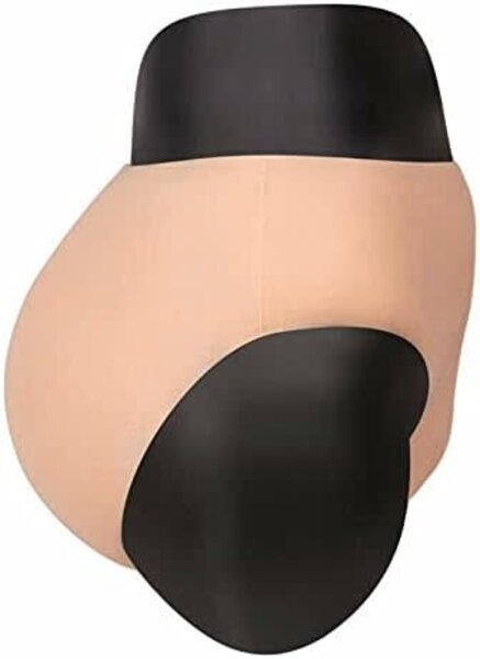 YUEWEN SILICONE REALISTIC FALSE PUSSY BRIEFS BEIGE LARGE