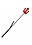 ROUGE ROUGE DEVIL LEATHER RIDING CROP RED & BLACK