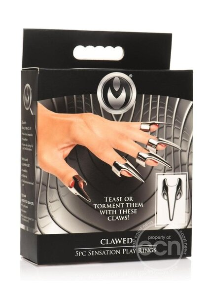 MASTER SERIES MASTER SERIES CLAWED SENSATIONS STAINLESS STEEL PLAY RINGS (5pc SET)