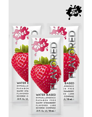 WET LUBE WET FLAVORED SEXY STRAWBERRY 10ml FOIL