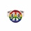 RAINBOW STAINLESS STEEL RAINBOW PEACE SIGN RING