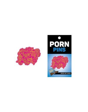WOOD ROCKET WOOD ROCKET SUCK MY DICK ENAMEL PIN PINK & GOLD