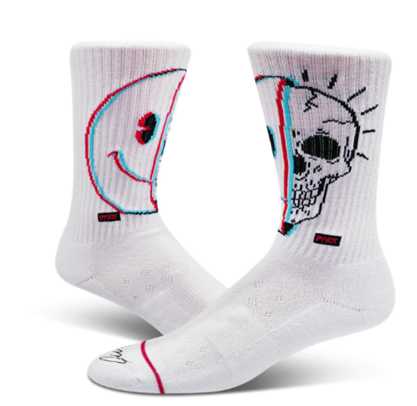 PYVOT PYVOT SOCKS SMILEY SKULL 3D