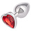 CalExotics JEWEL RUBY HEART ALUMINUM ANAL PLUG