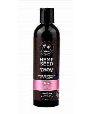 EARTHLY BODY HEMP SEED MASSAGE & BODY OIL ZEN BERRY ROSE 8oz