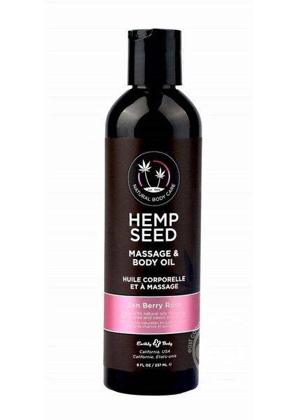 EARTHLY BODY HEMP SEED MASSAGE & BODY OIL ZEN BERRY ROSE 8oz