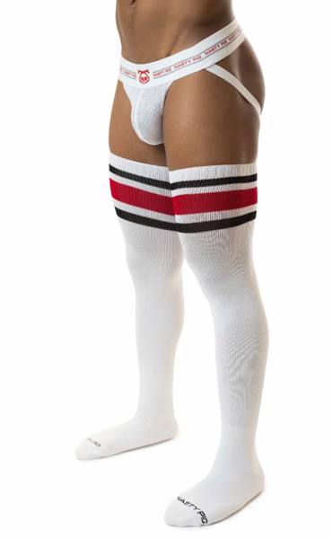 NASTY PIG NASTY PIG HOOK'D UP THIGH HIGH SOCKS WHITE