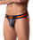 NASTY PIG NASTY PIG STATIC JOCK STRAP-STATIC GREY/FLAME ORANGE