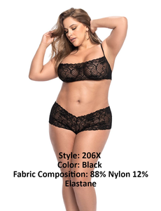 MAPALE LINGERIE MAPALE 206X LACE PANTY & TOP