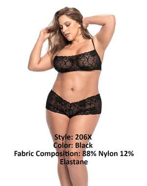 MAPALE LINGERIE MAPALE 206X LACE PANTY & TOP