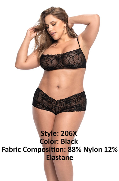 MAPALE LINGERIE MAPALE 206X LACE PANTY & TOP