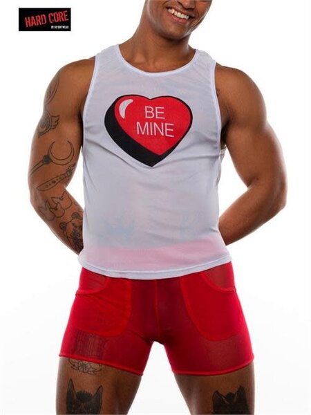 HARDCORE XOXO BE MINE TANK WHITE