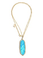 Turquoise Glass Moroccan Pendant Necklace