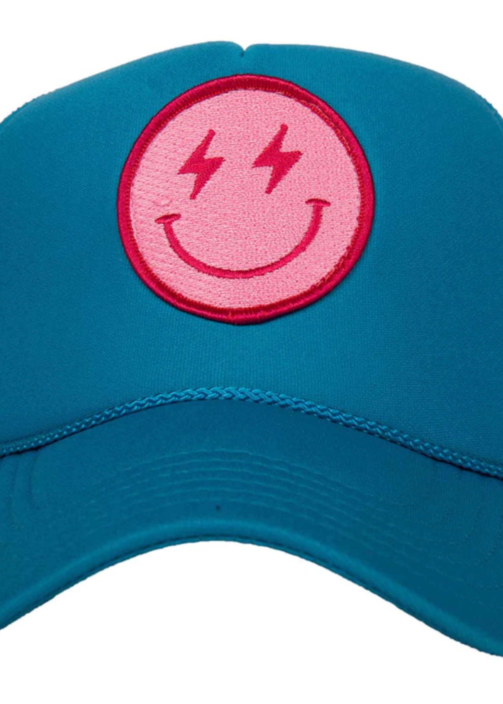 Lightning Happy Face Foam Trucker Hat