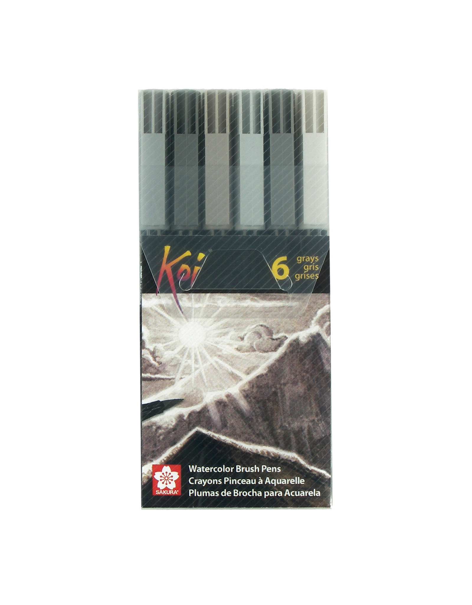 Sakura Koi Watercolor Markers, Gray Set of 6