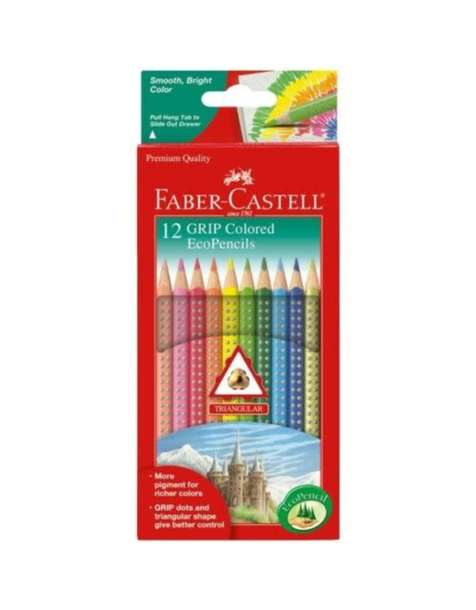 FABER-CASTELL Faber-Castell Grip Colored EcoPencils, Set of 12
