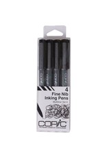 COPIC COPIC Multiliner Set of 4 Fine Black Pens