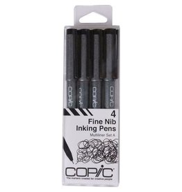 COPIC COPIC Multiliner Set of 4 Fine Black Pens
