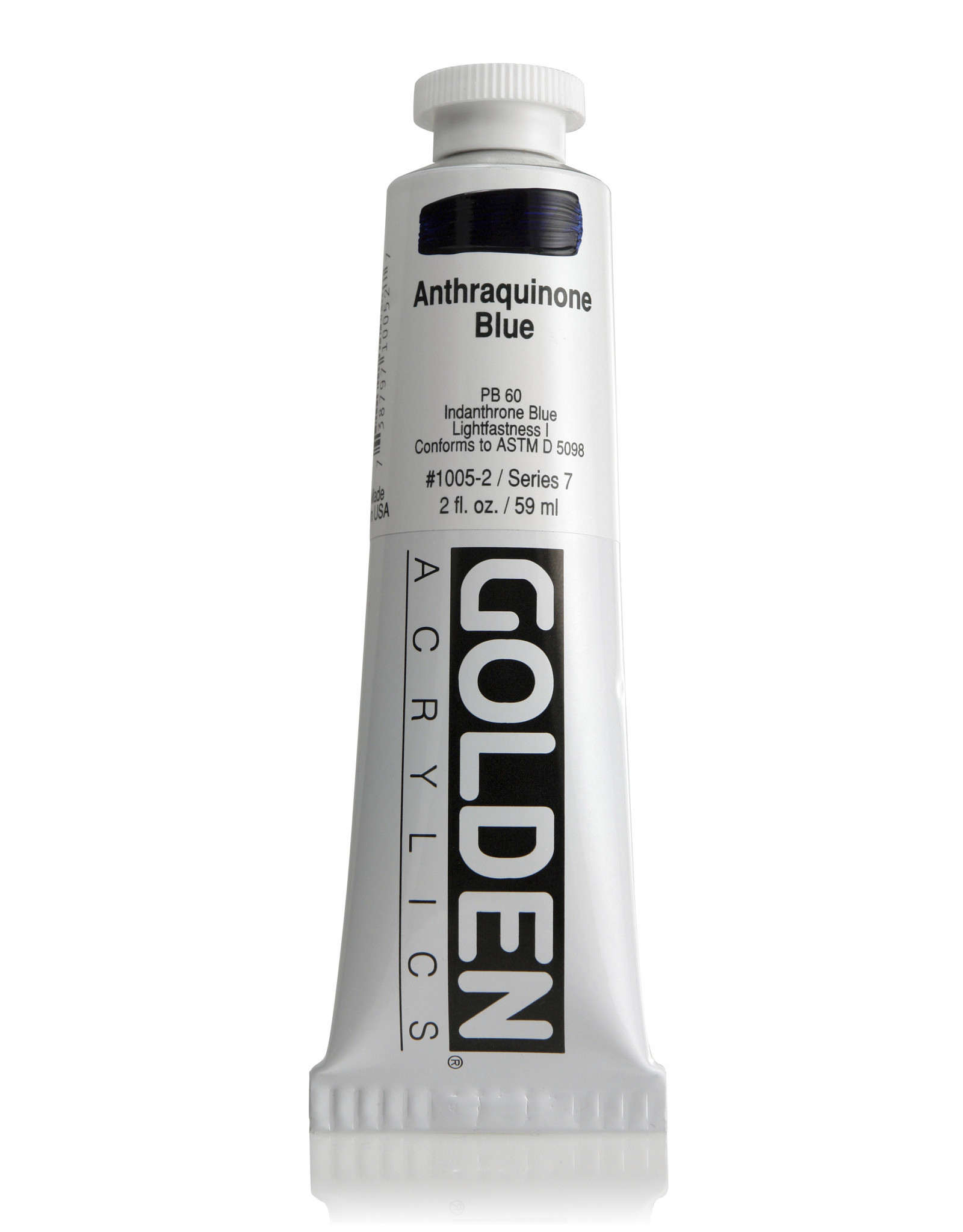 Golden Golden Heavy Body Acrylic Paint, Anthraquinone Blue, 2oz