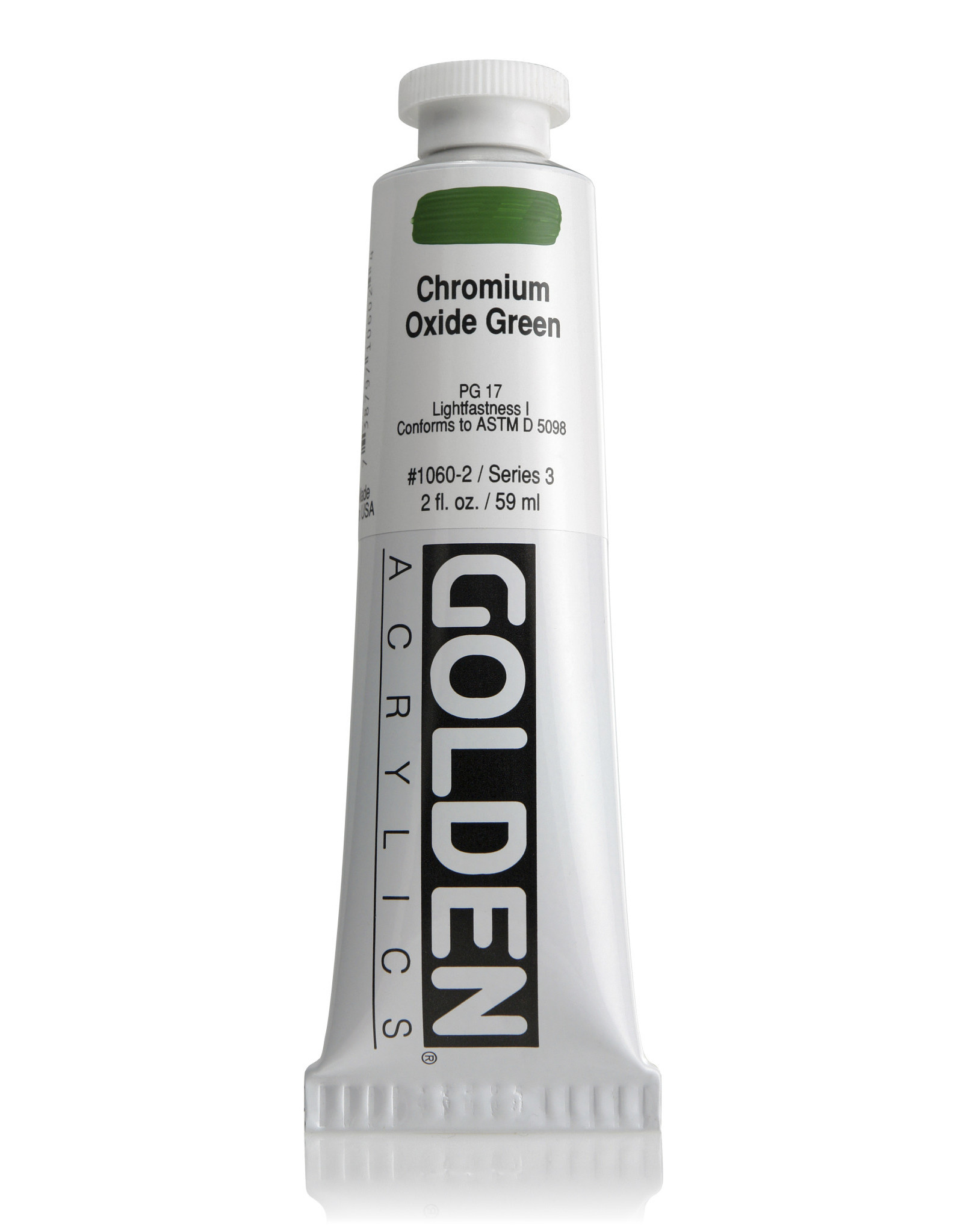 Golden Golden Heavy Body Acrylic Paint, Chromium Oxide Green, 2oz