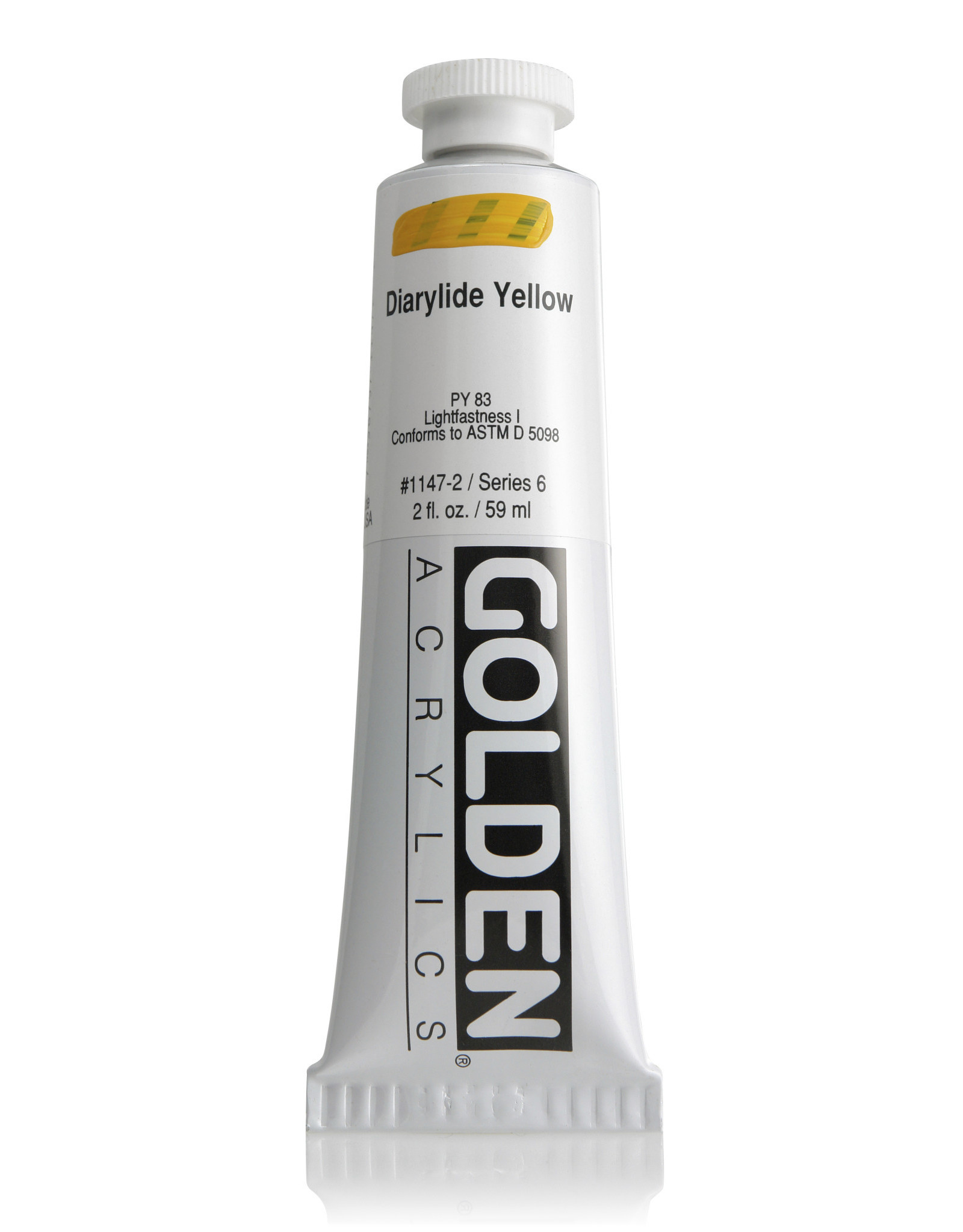 Golden Golden Heavy Body Acrylic Paint, Diarylide Yellow, 2oz