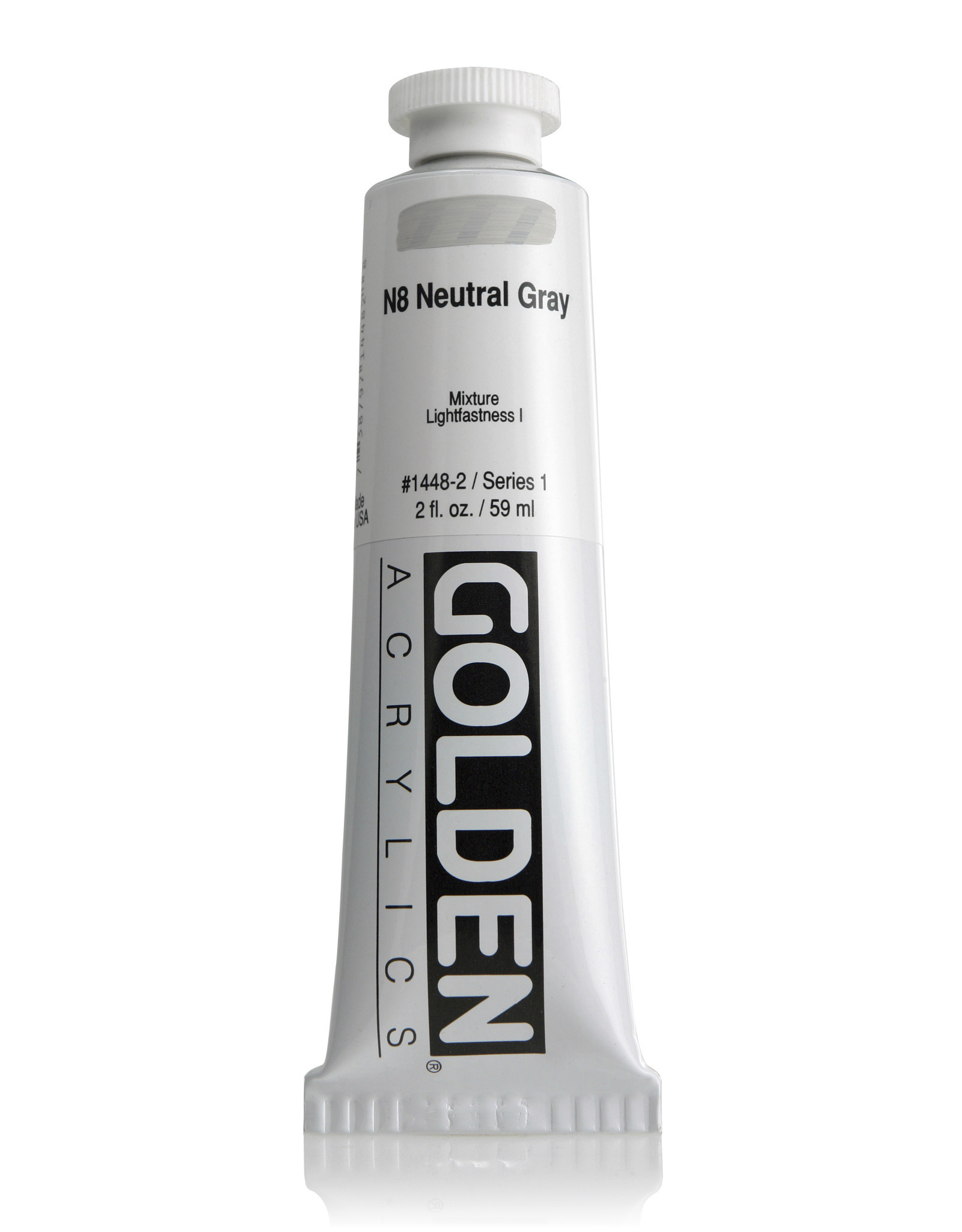 Golden Golden Heavy Body Acrylic Paint, Neutral Gray N8, 2oz