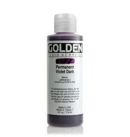 Golden Golden Fluid Acrylics, Permanent Violet Dark 4oz Cylinder