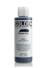 Golden Golden Fluid Acrylics, Paynes Gray 4oz Cylinder