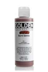 Golden Golden Fluid Acrylics, Burnt Sienna 4oz Cylinder