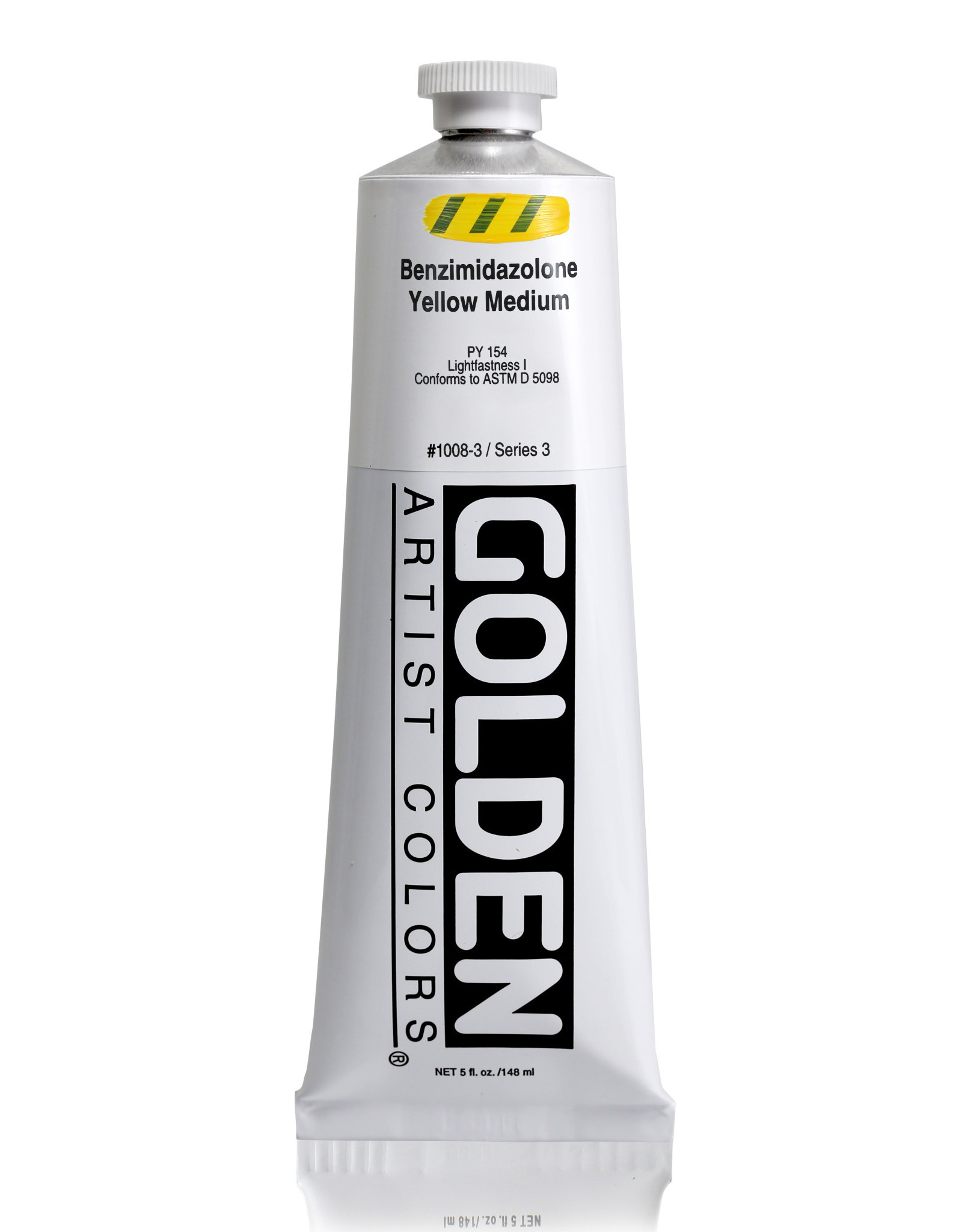 Golden Golden Heavy Body Acrylic Paint, Benzimidazolone Yellow Med, 5oz