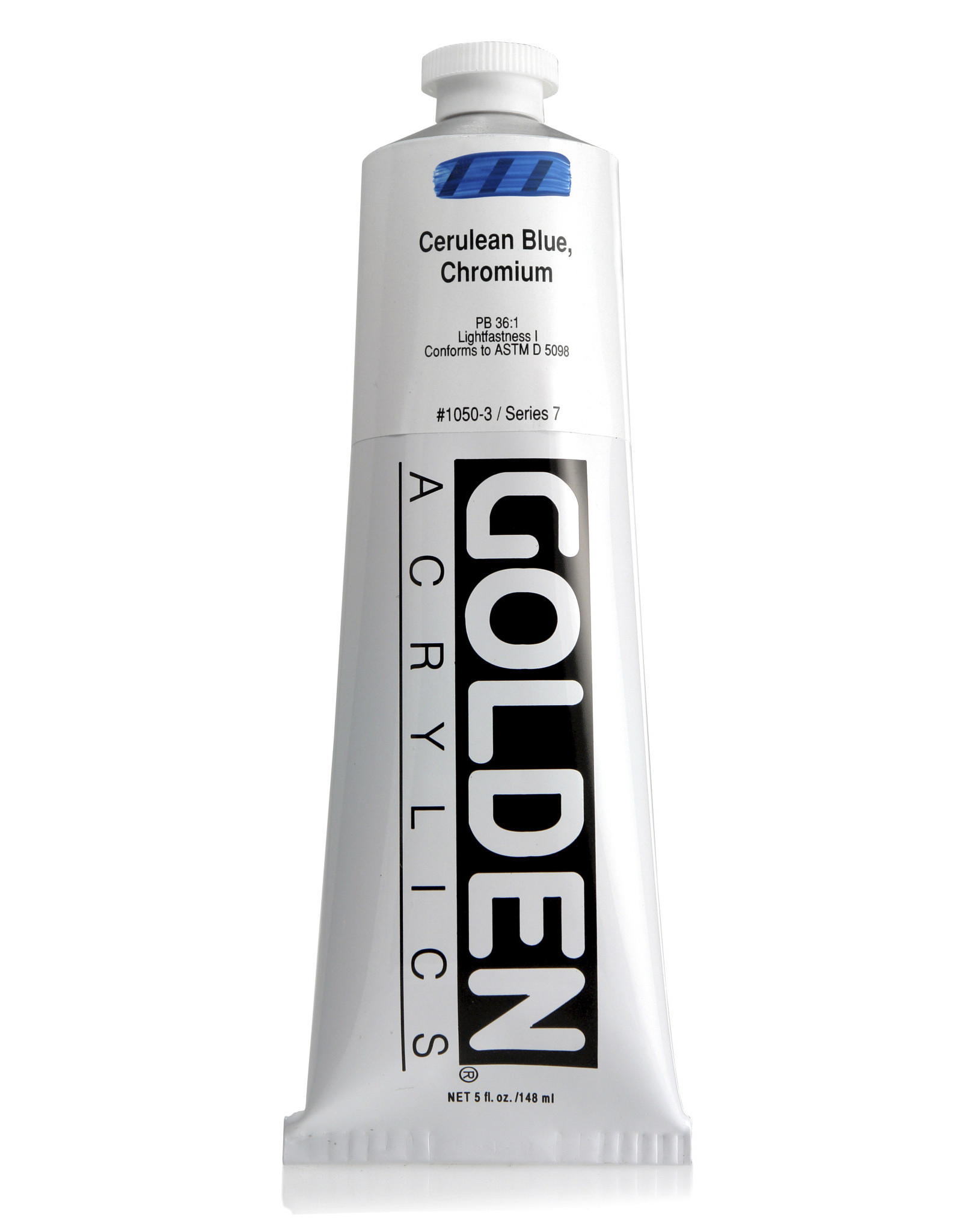 Golden Golden Heavy Body Acrylic Paint, Cerulean Blue Chromium, 5oz