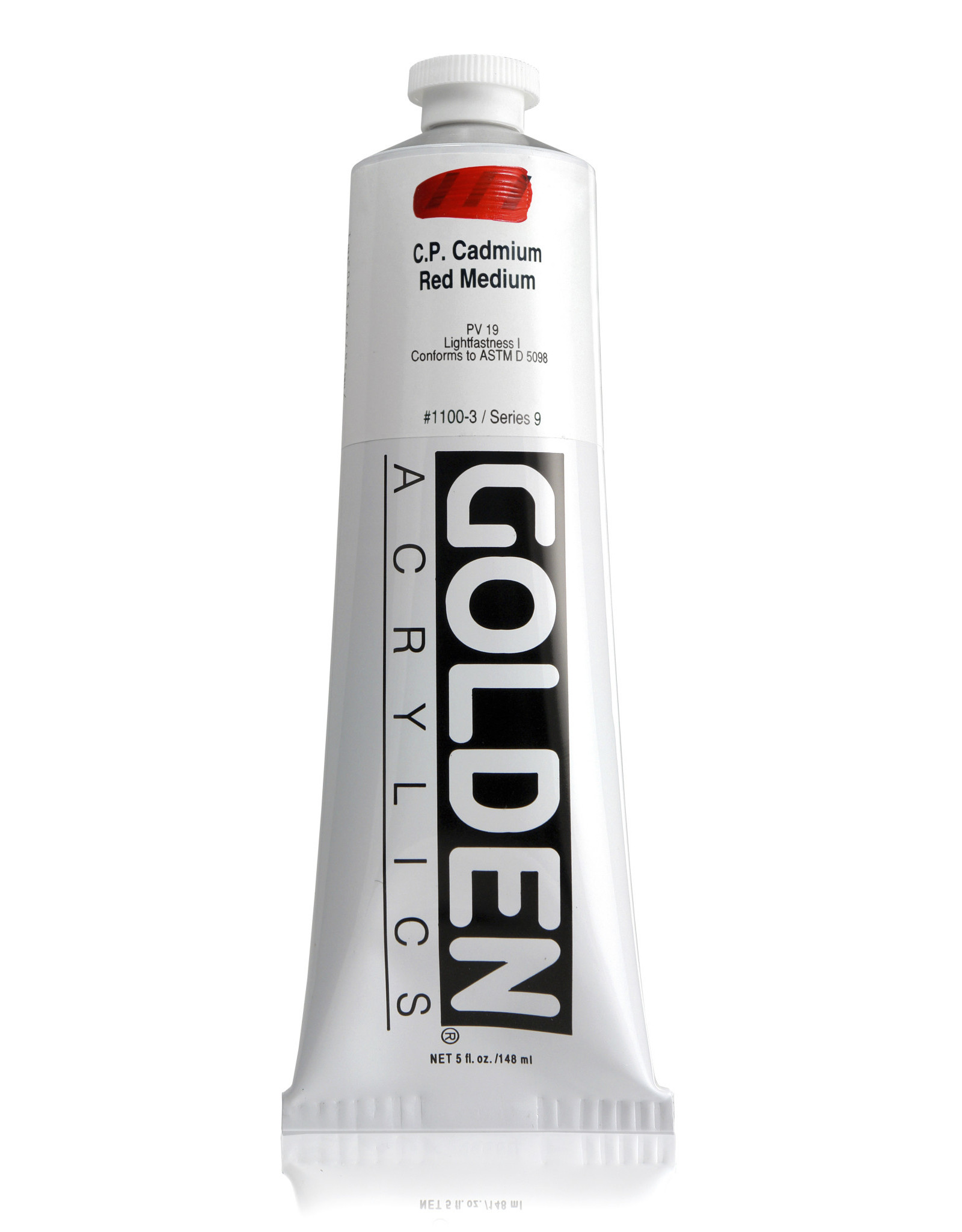 Golden Golden Heavy Body Acrylic Paint, C.P. Cadmium Red Medium, 5oz
