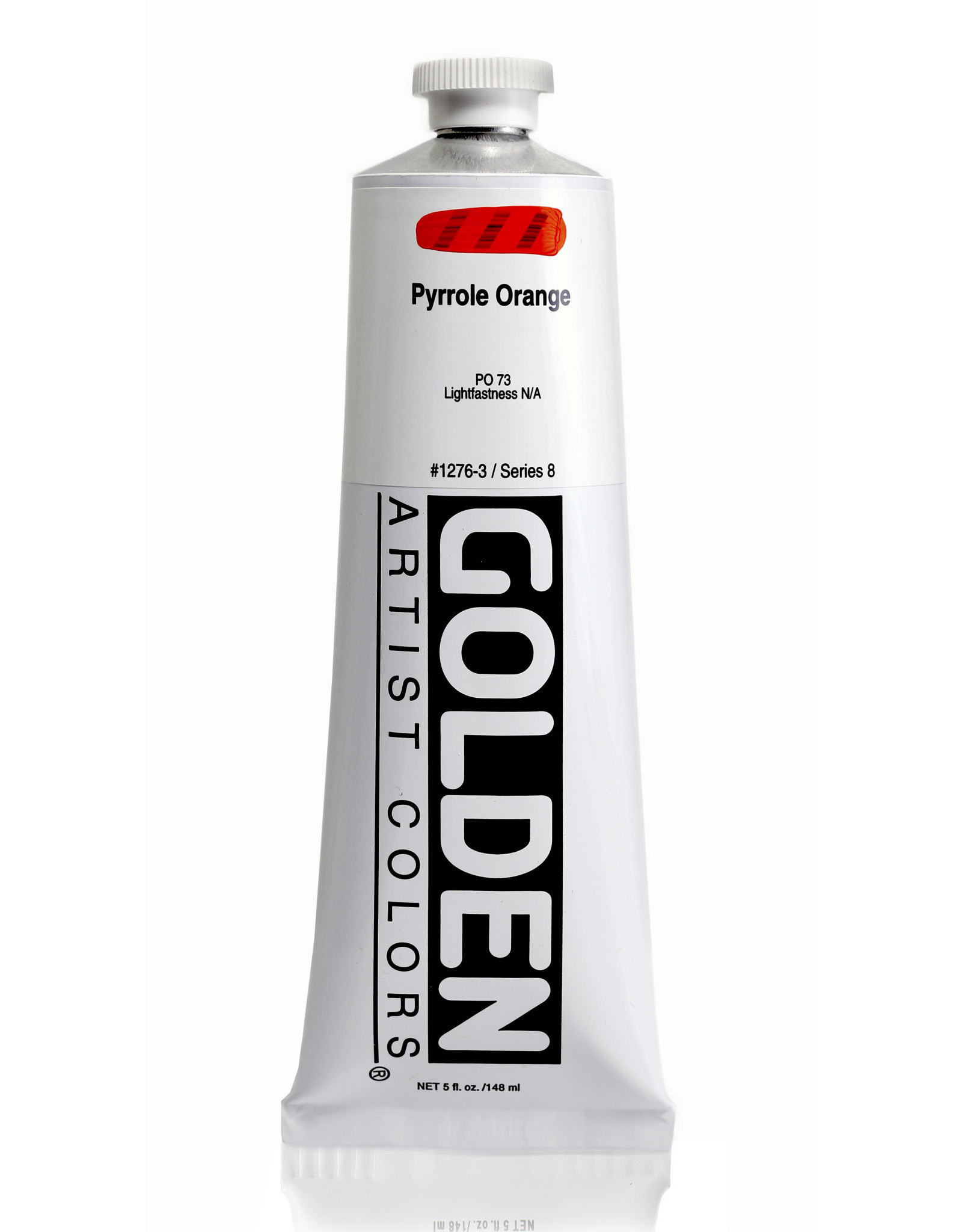 Golden Golden Heavy Body Acrylic Paint, Pyrrole Orange, 5oz