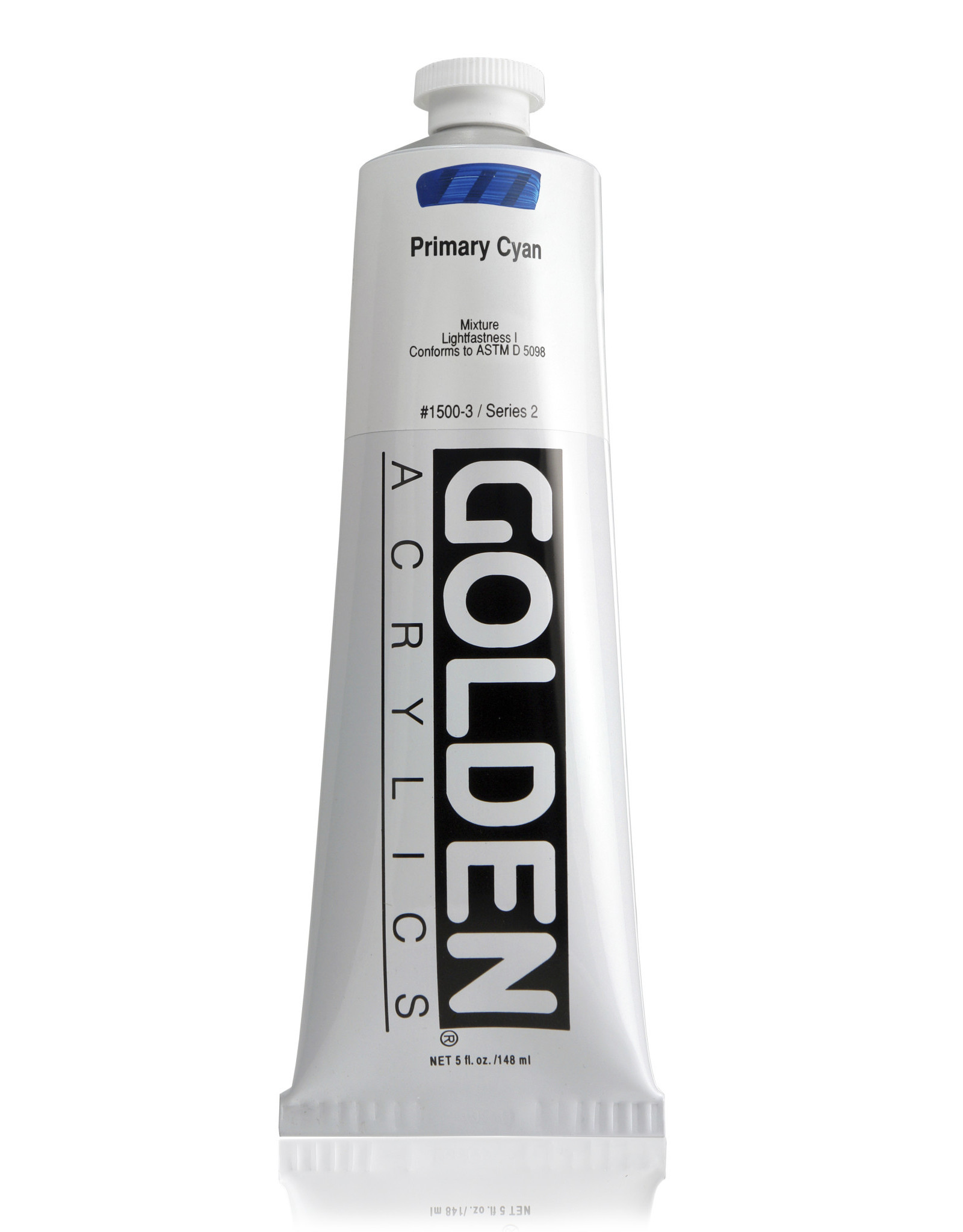 Golden Golden Heavy Body Acrylic Paint, Primary Cyan, 5oz
