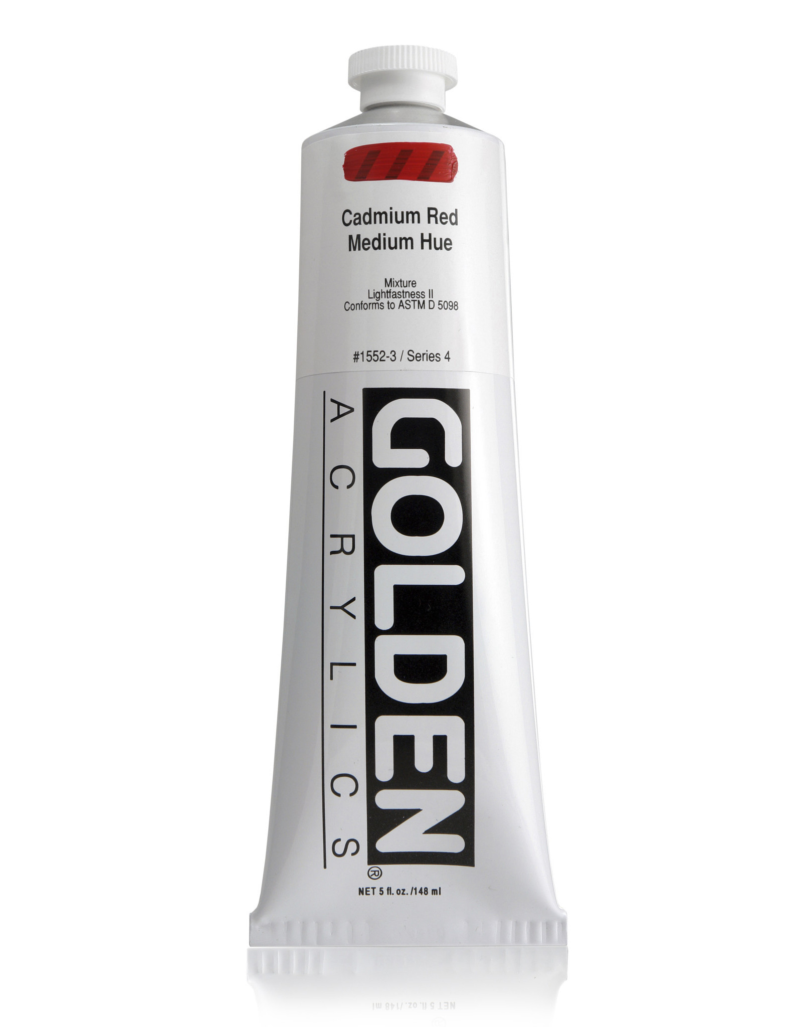 Golden Golden Heavy Body Acrylic Paint, Cad. Red Medium Hue, 5oz