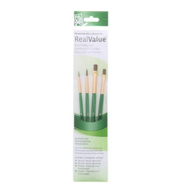 Princeton Princeton Real Value 4-Piece  Natural Camel Brush Set with 2 Round brushes and 2 Shader Brushes