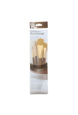 Princeton Princeton Real Value 4-Piece Gold Taklon Set with 2 Round Brushes and 2 Wash Brushes