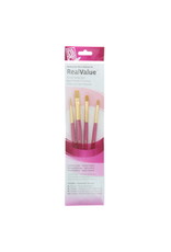 Princeton Princeton Real Value 4-Piece Gold Taklon Set with 1 Round Brush and 3 Shader Brushes