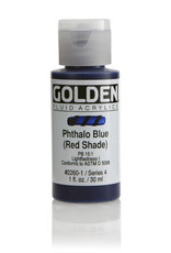 Golden Golden Fluid Acrylics, Phthalo Blue (Red Shade) 1oz Cylinder