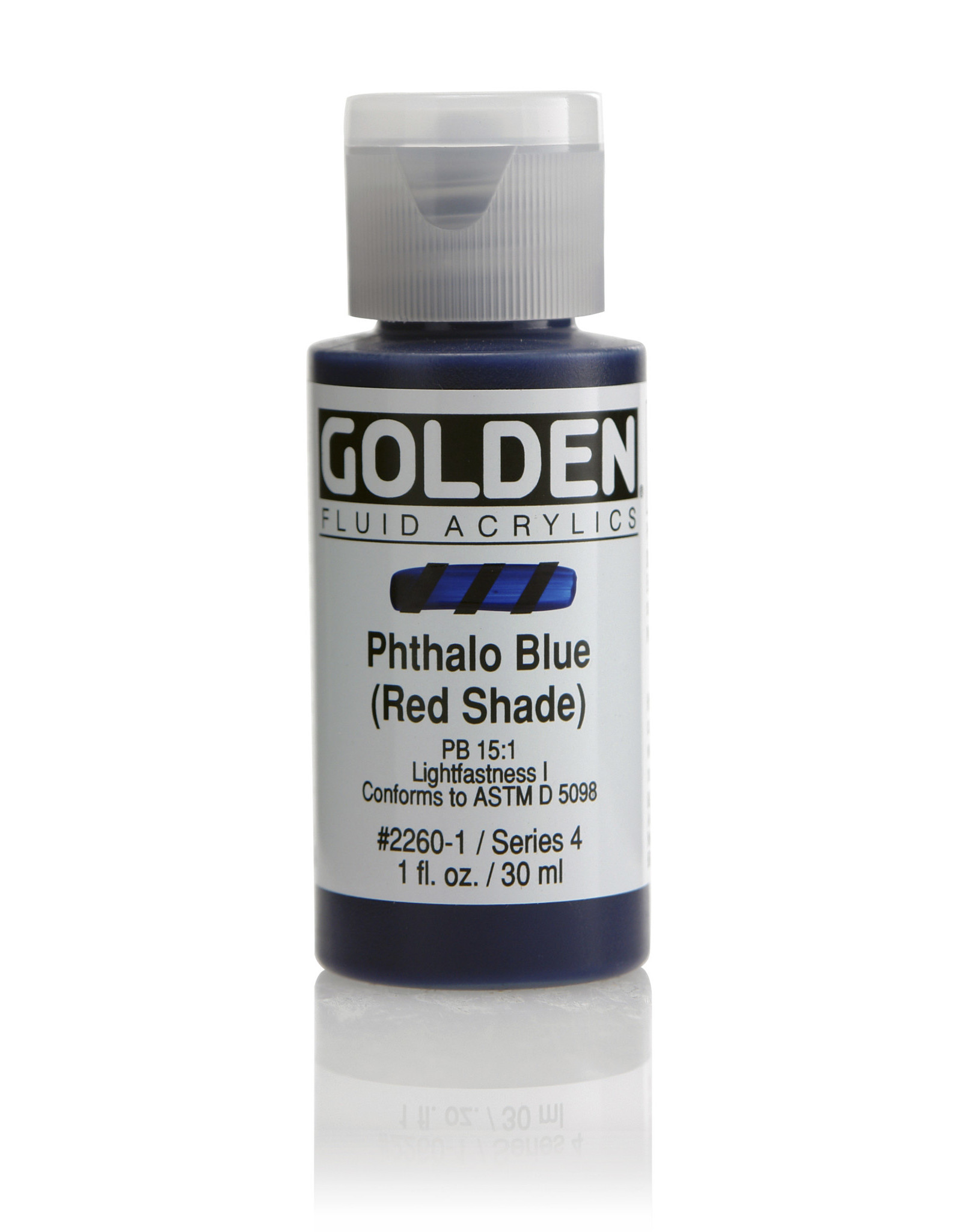 Golden Golden Fluid Acrylics, Phthalo Blue (Red Shade) 1oz Cylinder