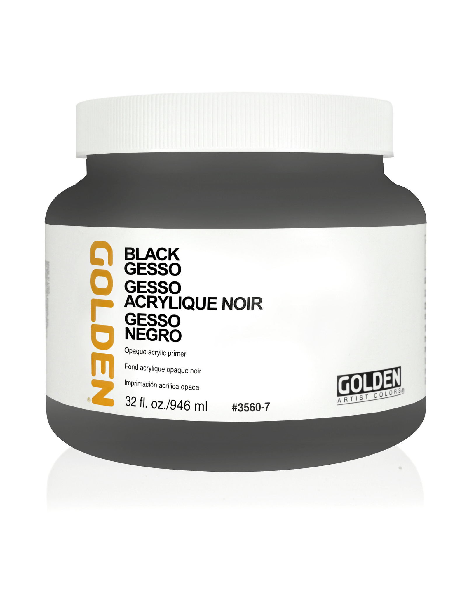 Golden Golden Black Gesso, 32oz