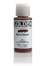 Golden Golden Fluid Acrylics, Burnt Sienna 1oz Cylinder