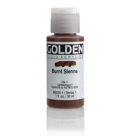 Golden Golden Fluid Acrylics, Burnt Sienna 1oz Cylinder